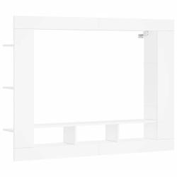Meuble TV blanc 152x22x113 cm bois d'ingénierie 614142614142