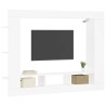 Meuble TV blanc 152x22x113 cm bois d'ingénierie 614142614142