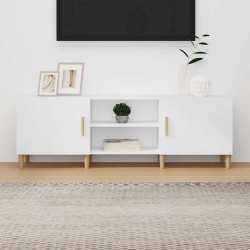 Meuble TV Blanc 150x30x50 cm Bois d'ingénierie 614143614143