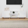 Meuble TV Blanc 150x30x50 cm Bois d'ingénierie 614143614143