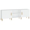 Meuble TV Blanc 150x30x50 cm Bois d'ingénierie 614143614143