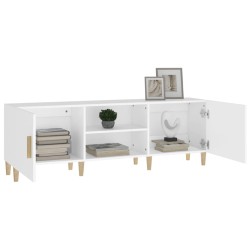 Meuble TV Blanc 150x30x50 cm Bois d'ingénierie 614143614143