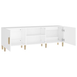 Meuble TV Blanc 150x30x50 cm Bois d'ingénierie 614143614143
