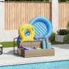 Rangement pour matelas gonflables de piscine beige 110 x 100 x 57 cm résine tressée 614144614144