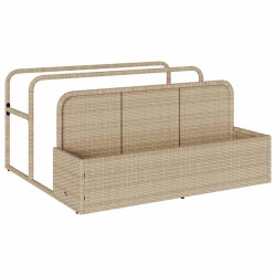 Rangement pour matelas gonflables de piscine beige 110 x 100 x 57 cm résine tressée 614144614144