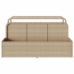 Rangement pour matelas gonflables de piscine beige 110 x 100 x 57 cm résine tressée 614144614144