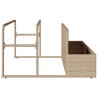 Rangement pour matelas gonflables de piscine beige 110 x 100 x 57 cm résine tressée 614144614144