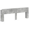 Cabinet de Tête de Lit Gris béton Bois d'ingénierie 614145614145