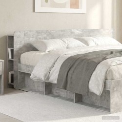 Cabinet de Tête de Lit Gris béton Bois d'ingénierie 614145614145