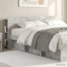 Cabinet de Tête de Lit Gris béton Bois d'ingénierie 614145614145