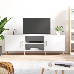 Meuble TV blanc 150x30x50 cm bois d'ingénierie 614151614151