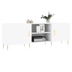 Meuble TV blanc 150x30x50 cm bois d'ingénierie 614151614151
