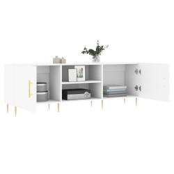 Meuble TV blanc 150x30x50 cm bois d'ingénierie 614151614151