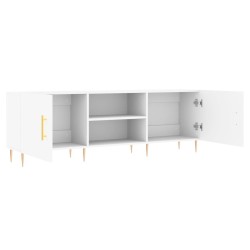Meuble TV blanc 150x30x50 cm bois d'ingénierie 614151614151