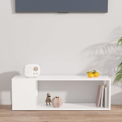 Meuble TV Blanc 100x24x32 cm Bois d'ingénierie 614158614158