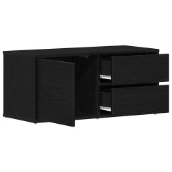 Meuble TV Chêne noir 80 x 34 x 36 cm Bois d'ingénierie 614166614166
