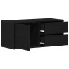 Meuble TV Chêne noir 80 x 34 x 36 cm Bois d'ingénierie 614166614166