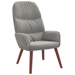 Fauteuil relax velours gris clair 614167614167