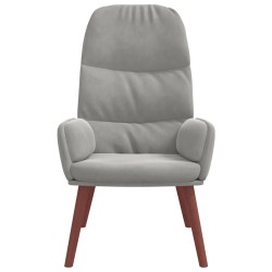 Fauteuil relax velours gris clair 614167614167