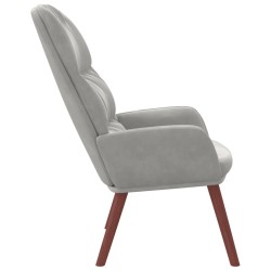 Fauteuil relax velours gris clair 614167614167