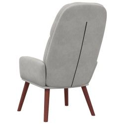 Fauteuil relax velours gris clair 614167614167