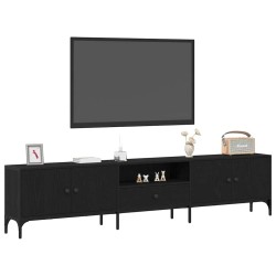 Meuble TV Chêne noir 200 x 25 x 44 cm Bois d'ingénierie 614168614168