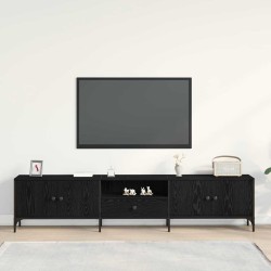 Meuble TV Chêne noir 200 x 25 x 44 cm Bois d'ingénierie 614168614168
