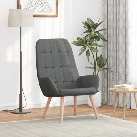 Fauteuil relaxant en tissu gris foncé 614170614170