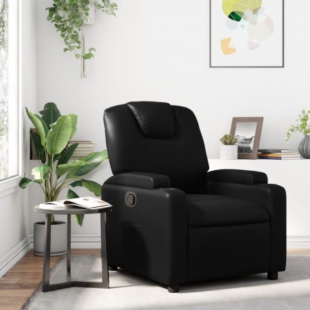 Fauteuil inclinable noir similicuir 614176614176