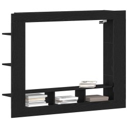 Meuble TV Chêne noir 152 x 22 x 113 cm Bois d'ingénierie 614177614177