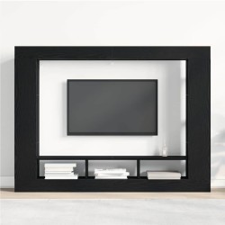 Meuble TV Chêne noir 152 x 22 x 113 cm Bois d'ingénierie 614177614177