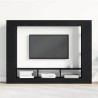 Meuble TV Chêne noir 152 x 22 x 113 cm Bois d'ingénierie 614177614177