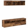 Unités murales TV avec LED 5 pcs Bois Ancien 80 x 30 x 40 cm 614182614182