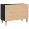 Meuble TV Chêne noir 69,5 x 30 x 50 cm Bois d'ingénierie 614187614187