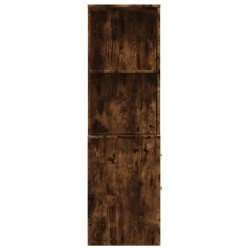 Armoire de salle de bain étroite avec roulettes chêne fumé 614192614192