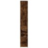 Armoire de salle de bain étroite avec roulettes chêne fumé 614192614192