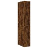 Armoire de salle de bain étroite avec roulettes chêne fumé 614192614192