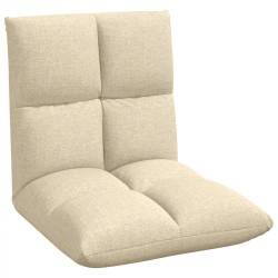 Fauteuil de sol ajustable Crème Tissu 614196614196
