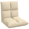 Fauteuil de sol ajustable Crème Tissu 614196614196