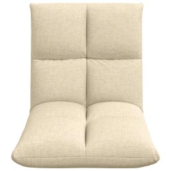 Fauteuil de sol ajustable Crème Tissu 614196614196