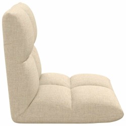 Fauteuil de sol ajustable Crème Tissu 614196614196
