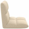 Fauteuil de sol ajustable Crème Tissu 614196614196