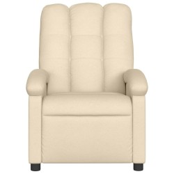 Fauteuil de massage inclinable crème tissu 614198614198