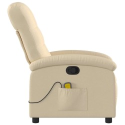 Fauteuil de massage inclinable crème tissu 614198614198
