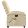 Fauteuil de massage inclinable crème tissu 614198614198