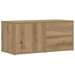 Meuble TV chêne artisanal 80x34x35,5 cm bois d'ingénierie 614207614207
