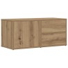 Meuble TV chêne artisanal 80x34x35,5 cm bois d'ingénierie 614207614207