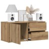 Meuble TV chêne artisanal 80x34x35,5 cm bois d'ingénierie 614207614207