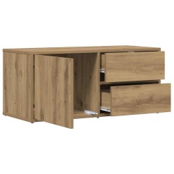 Meuble TV chêne artisanal 80x34x35,5 cm bois d'ingénierie 614207614207