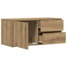 Meuble TV chêne artisanal 80x34x35,5 cm bois d'ingénierie 614207614207